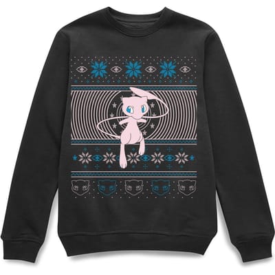 Pokémon All I Want For Christmas Is Mew Unisex Christmas Jumper - Black - S