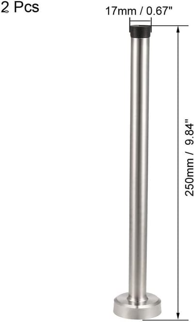 Deurstopper Rubber - Muurstopper Deur - Muren Beschermen - Geluiddempend Rubber - 250 mm Hoog - Zilver