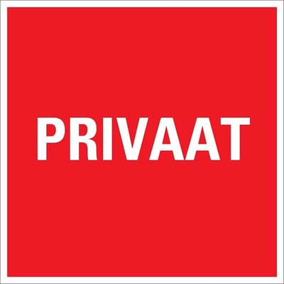 Pickup bord 20x20 cm - Privaat