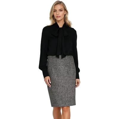 Vrouwelijke viscose blouse met riem Nife
