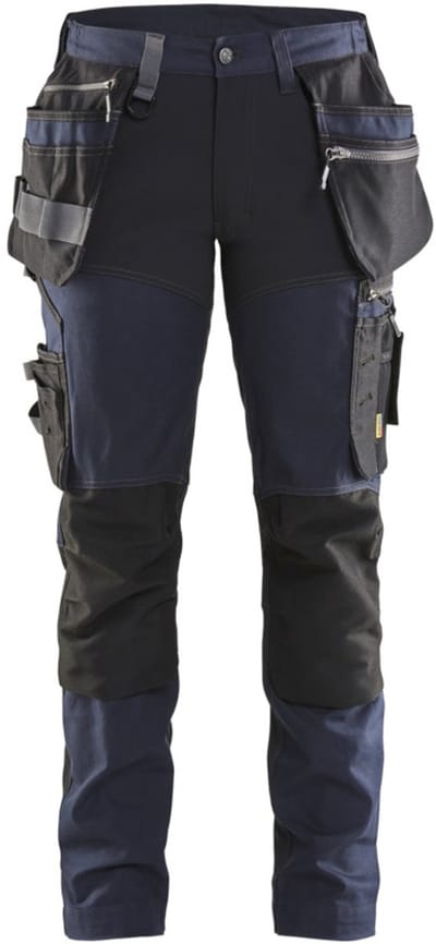 Blaklader Dames werkbroek met stretch 7115-1343 - Donker marineblauw/Zwart - C32