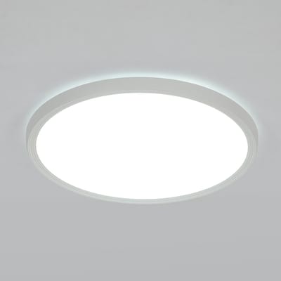 Haobosic - Ultradunne LED plafondlamp drievoudige bescherming rond 30 cm wit, wit licht 24 W, voor woonkamer/slaapkamer/keuken