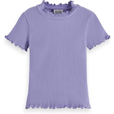 Scotch & Soda Girl Mock Neck Ribbed Slim-fit Short-sleeve T-shirt Sweet La Taglia: 8 | T-shirt Outlet | kids
