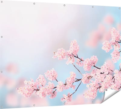 Gards Tuinposter Roze Bloesem Bloemen - 160x120 cm - Tuindoek - Tuindecoratie - Wanddecoratie buiten - Tuinschilderij