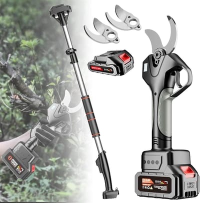 Elektrische Snoeischaar - Accu Snoeischaar - Tuinonderhoud - Met Telescoopsteel - 2.1 Meter - Zwart