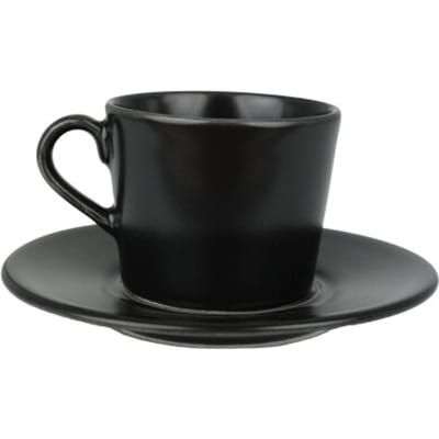 Bonna Notte Neat - Espresso kopjes & schotel - 80 cc - Porselein - set van 6