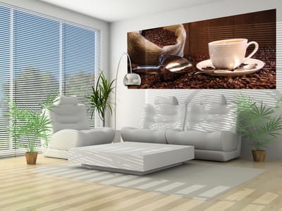 Coffee Cafe Photo Wallcovering