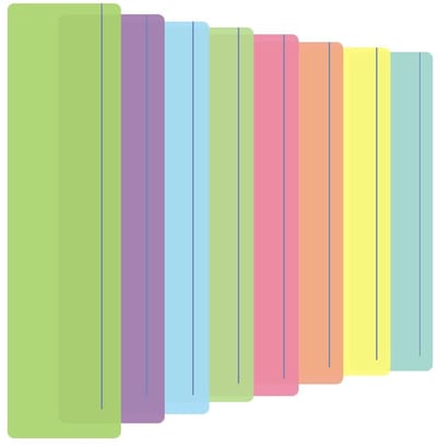 Set van 8 Kleurrijke Leesstroken - LED Leeshulpmiddelen en Visuele Hulp voor Dyslexie, Beginnende Lezers en Vermindering van Visuele Stress (8 Kleuren)