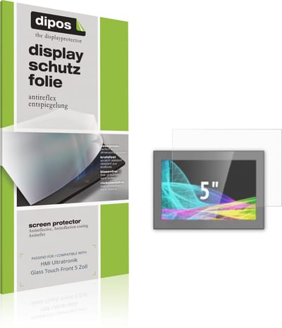 dipos – 2x Matte Beschermfolie geschikt voor HMI Ultratronik Glass Touch Front 5 Zoll | Krasbestendige & antireflecterende Screenprotector Ultra-Thin