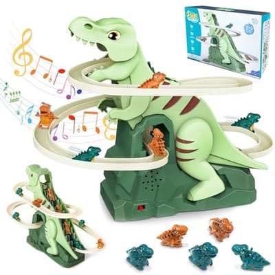 Dinosaurus Klimglijbaan voor Kinderen - Elektrische Glijbaan met Licht en Muziek