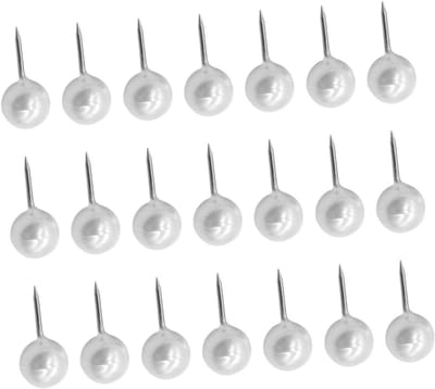 Ronde Kop Pushpins - Duurzame Metalen Thumbtacks - Prikborden Organiseren - Stevige Metalen Constructie - 2.10X1.00X1.00CM - Wit