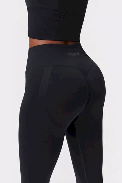 STRONGER - seamless contour scrunch leggings - Lange trainingslegging dames - Zwart