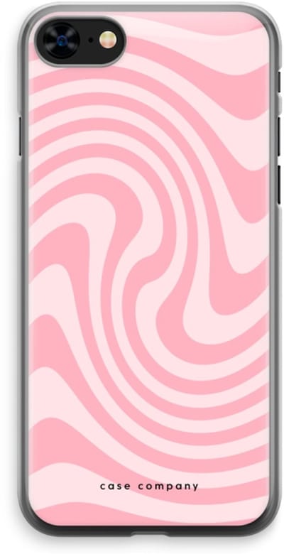 Case Company® - Hoesje geschikt voor iPhone 8 hoesje - Swirl Roos - Soft Cover Telefoonhoesje - Bescherming aan alle Kanten en Schermrand