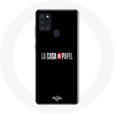Coque - Maniacase - Samsung Galaxy A21S - La casa de papel Logo - Souple - Noir