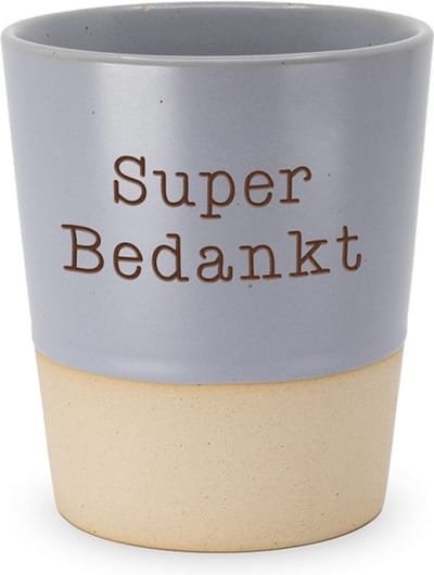 Mok - Beker - Koffie - Bedankt - Keramiek - lint: "Speciaal voor jou" - Cadeauverpakking