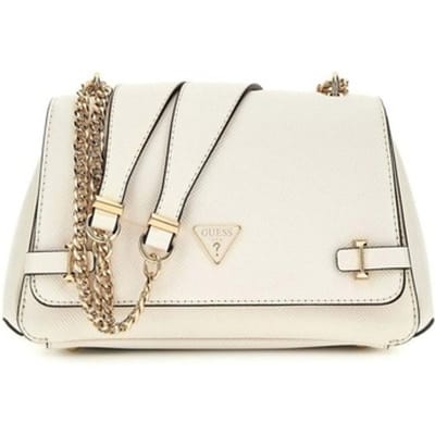 GUESS Schoudertas Rosalba Convertible Xbody Flap Bag Creme White Crème