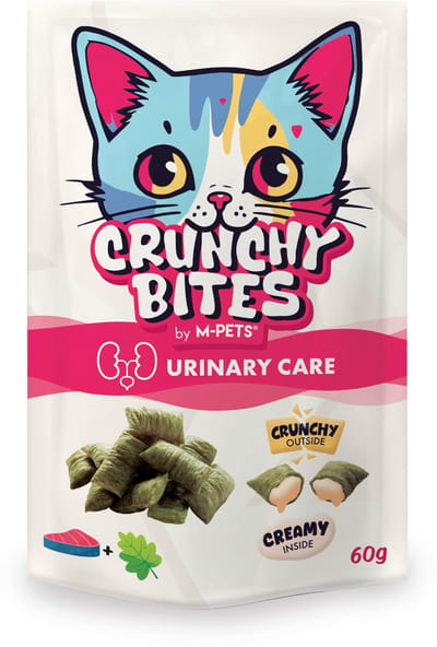 M-PETS CRUNCHY BITES kat snack met functie urinaire verzorging - 60 g - per 12