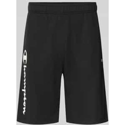 Sweatshorts met logoprint en -stitching