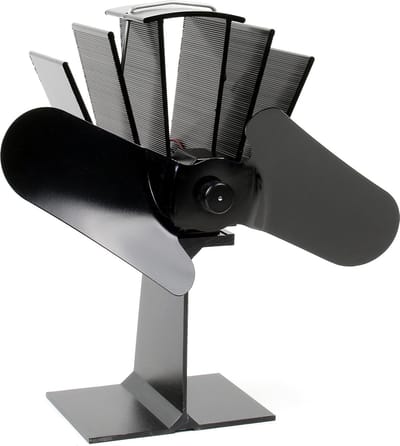 Kachelventilator 2 vleugels haardventilator zonder stroom, recht
