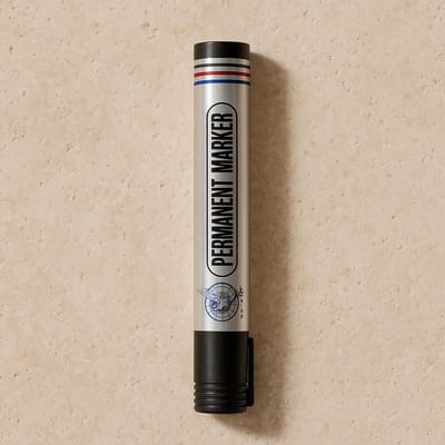 TopWosk - Permanente Marker Rond - Waterbestendig - Zwart - Voor Glas, Metaal & Kaarsen