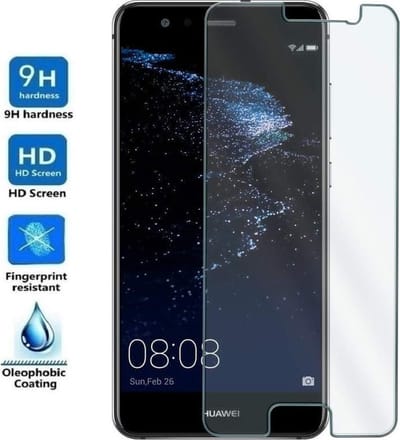 3 Stuks Screenprotector Tempered Glass Glazen Gehard Screen Protector 2.5D 9H (0.3mm) - Geschikt Voor: Huawei P10