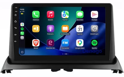 CarPlay autoradio geschikt voor Renault Clio 2 | 2005 t/m 2012 | Android 13 | Draadloos Apple CarPlay & Android Auto | 2GB + 32GB | Denago DNG-A433 | 9 inch | 2005 2006 2007 2008 2009 2010 2011 2012 | Bluetooth & Wifi