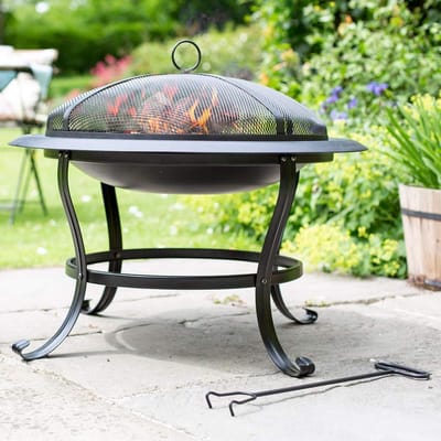 Ronde Grote Houtbrander Vuurplaats 75cm - Duurzame Stalen Vuurkorf voor Camping