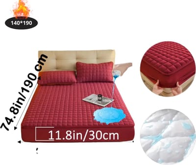 Nivard Waterdicht Hoeslaken - Beddengoed - Fitted Sheet - Bed - Rood 140x190