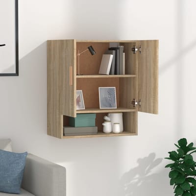 vidaXL - Wandkast - 60x31x70 - cm - bewerkt - hout - sonoma - eikenkleurig