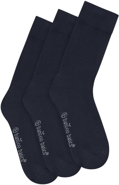 Bamboo Basics Donker Blauwe Sokken Beau - 3-pack - Maat 35-40 - Bamboe Sokken - Normale Sokken