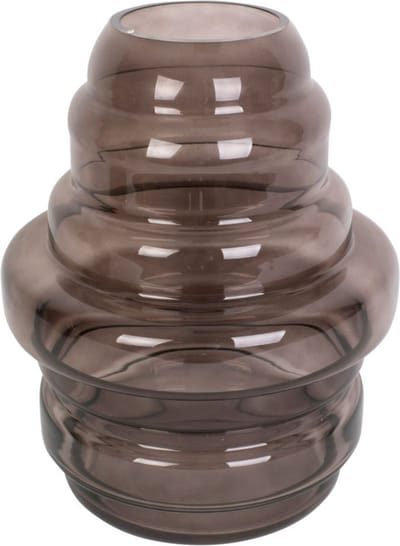 Present Time Vaas Distinct - Glas Chocolade Bruin - Ø20x25cm - Modern