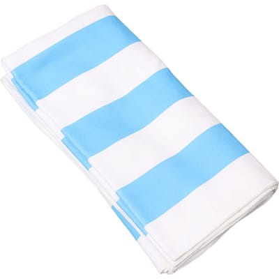 Serviette de Plage en Microfibre Rayée Séchage Rapide Douce Super Absorbante Serviette de Plage de Sable 59,1 x 29,5 po Bleu