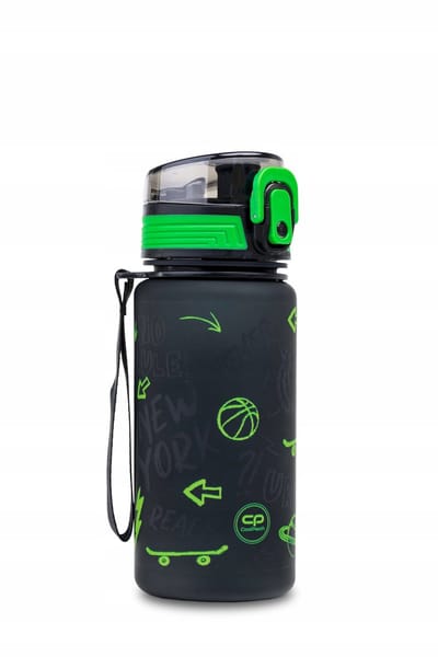 CoolPack Brisk Bidon 400ml Z Czarną Deskorolką - Tritan BPA-Vrij