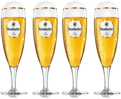Krombacher Bierglazen op Voet 300 ml - 4 stuks