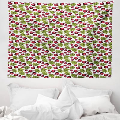 ABAKUHAUS Groentetapijt, Hele en Halve Bieten, 150 x 110 cm, Meerkleurig