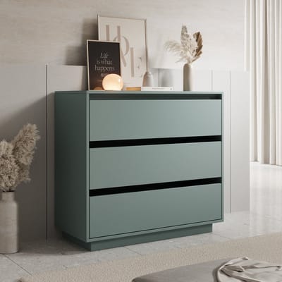 Meubella - Tivaro - Ladekast - Groen - 94x41x87 cm