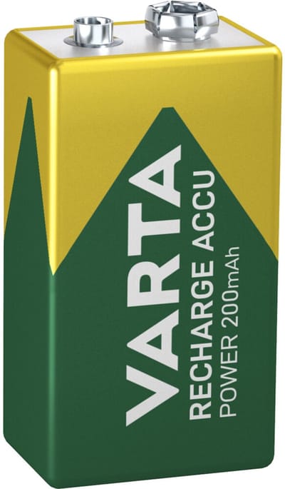 Varta Recharge Accu Power Oplaadbare Batterijen 9V 200mAh - 2 x - Voordeelverpakking