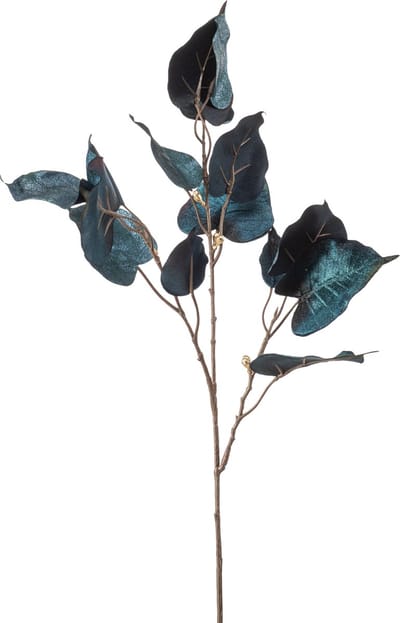 Emerald - Kunsttak Ficus velvet 70cm blauw - Kunstplant voor binnen