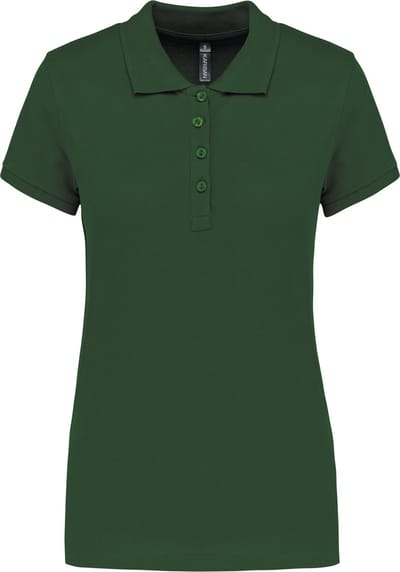 Kariban Piqué-damespolo korte mouwen K255 - Forest Green - XS
