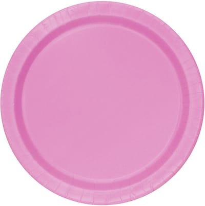 UNIQUE - 16 grote roze kartonnen borden 23 cm voor feest en verjaardag