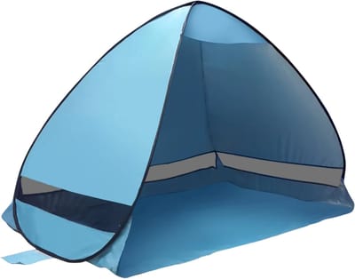 Strandonderdak - Voor Gezinnen & Strandkamperen - Pop-up Zonnescherm met UV50+ Bescherming - Inclusief Draagtas