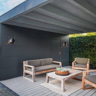 SLV wandlamp Photoni, zwart, aluminium, breedte 25 cm
