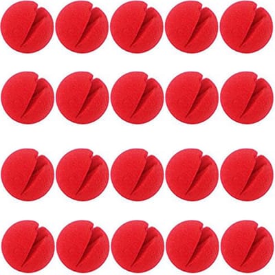 20 stuks Nieuwigheid Cosplay Neus Rode Schuimrubberen Spons Neuzen Clown Neus voor Kerstmis Stripfiguur Kostuum Feestartikelen Magische Verkleed Circus Kind Volwassene red