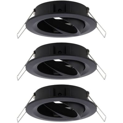 Inbouwlamp Choose Basisset zwenkbaar rond 84 mm 50° max. 3x10W 230V dimbaar Zwart mat