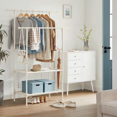 Bobbel Home - Kledingrek - Belastbaar tot 70 kg - wit
