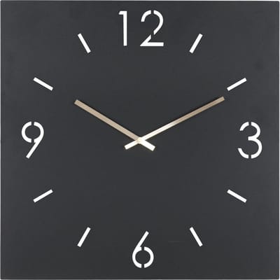 Spinder Design klok Time 60 X 60 - Zwart - Staal