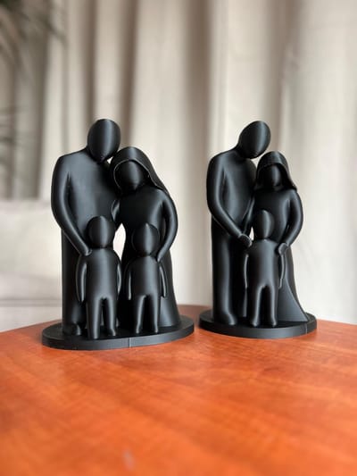 Familiebeeld Minimalistische Decoratie Interieurdecoratie Cadeau 3D-geprint Kinderbeeldje | Family 4 / 30 cm / 11.8 inch