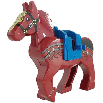 MOC Animaux Militaire Médiéval Cheval Cheval de Guerre Selle Jouets Éducatifs idéal pour Enfants Briques Cadeaux Composants