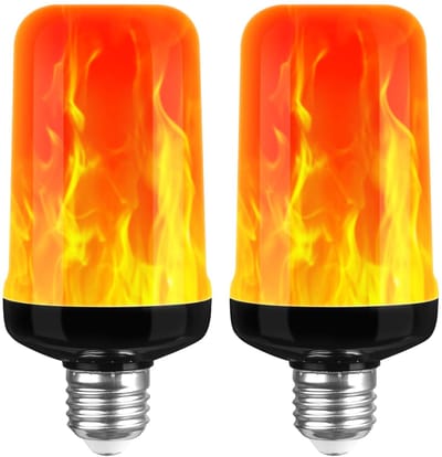 Ynkkvre - Vlamlamp - E27 3W LED Vlameffect - 4 Lichtmodi - Binnen/Buiten Decoratie - voor Bar, Hotel, Restaurant, Feesten en Decoratieve Verlichting-2 Stuks