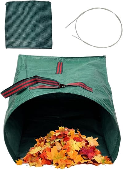 Tuinafvalzak - Herbruikbare mand - Buiten opruimen - Versterkte stabiliteit - 22 x 30 cm - Groen